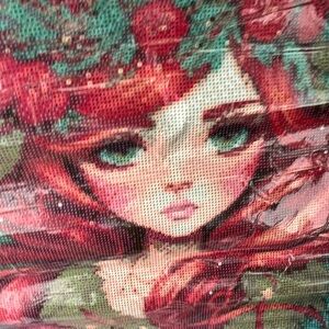 D I Y Moon shop. Enchanting Green and Red Art Print